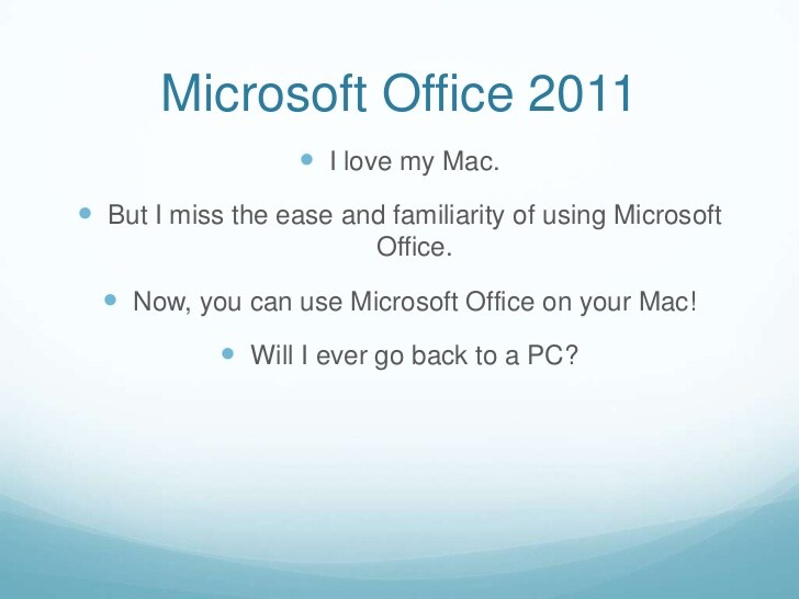 office 2011 for pc